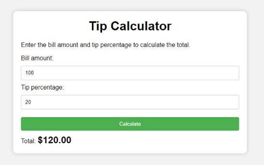 Tip Calculator Preview